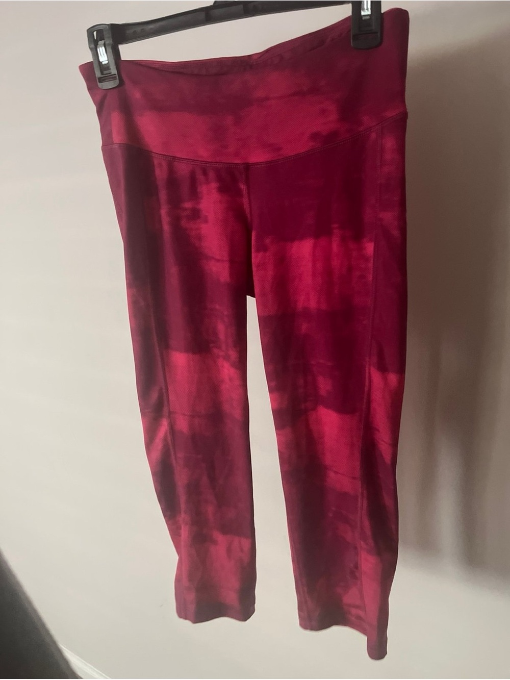Red Tie-Dye Yoga Leggings